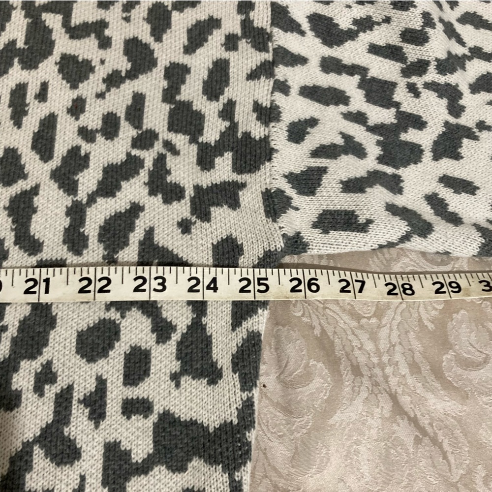 LOFT Gray Leopard Print Cardigan - Picture 12 of 14